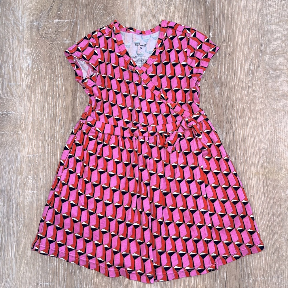 Diane Von Furstenberg x Target girls pink dress, size 2T